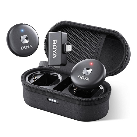 Boya Wireless Microphone Dual-Channel System (Omic-D-B), Lightning Jack, Black Boya Wireless Microphone Dual-Channel System (Omic-D-B), Lightning Jack, Black