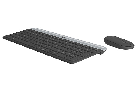Клавиатура и мышь Logitech MK470, Беспроводное, Чёрный