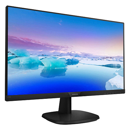 27" PHILIPS 273V7QDSB, Black, IPS, 1920x1080, 75Hz, 5ms, 250cd, 10M:1, D-Sub+DVI+HDMI+AudioOut