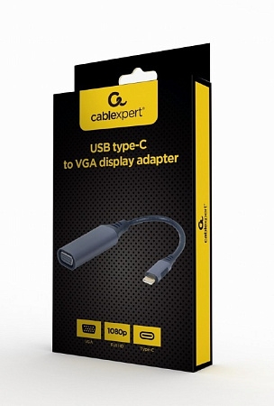 Адаптер Gembird  A-USB3C-VGA-01, USB Type-C to VGA