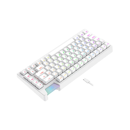 Gaming Keyboard Havit KB884L, Mechanical, Red SW, Hot-Swappable, Macro, RGB, TFT Display, 83 Keys, 5