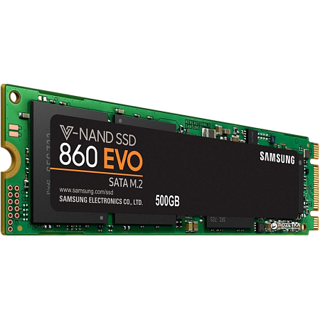 .M.2 SATA SSD  500GB Samsung 860 EVO "MZ-N6E500BW" [R/W:550/520MB/s, 97K IOPS, MJX, V-NAND 3bit MLC]