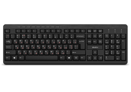 Клавиатура и мышь SVEN KB-C3400W, Беспроводное, Чёрный