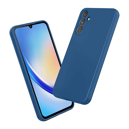 Helmet Case Liquid Silicone Samsung A24, Blue Helmet Case Liquid Silicone Samsung A24, Blue