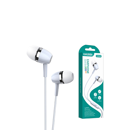 Ksiga Earphones 3.5mm with Mic Jiaxuan KSC-659, White