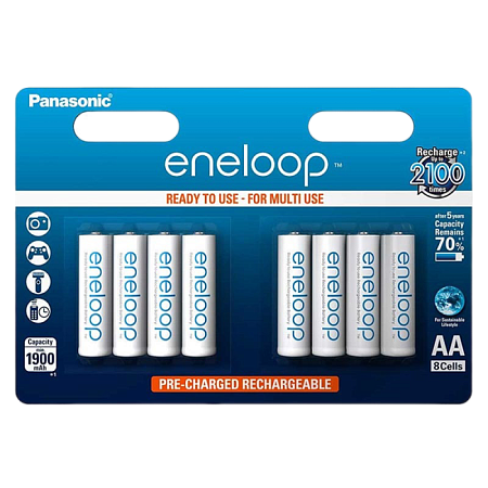  AAA  Eneloop 750mAh, Blister*8, Panasonic, BK-4MCCE/8BE