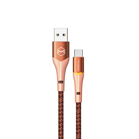 Mcdodo Cable Magnificence Series USB-A to Lightning with Switching LED 1.2m 2.0A, Orange