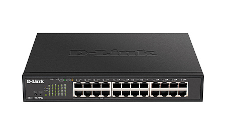 24-port Gigabit EasySmart POE Switch, "DGS-1100-24PV2/A1A", 12xPOE ports, 100W Budget