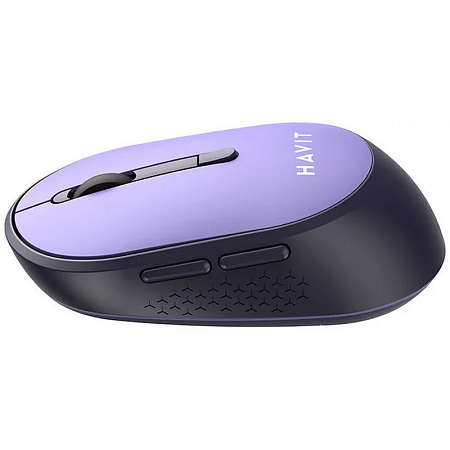 Wireless Mouse Havit MS78GT, 1200-3200dpi, 6 buttons, Ambidextrous, 1xAA, 2.4Ghz, Purple