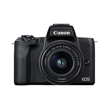 Беззеркальный фотоаппарат Canon EOS M50 Mark II + EF-M 15-45 IS + EF-M 55-200 IS, Чёрный