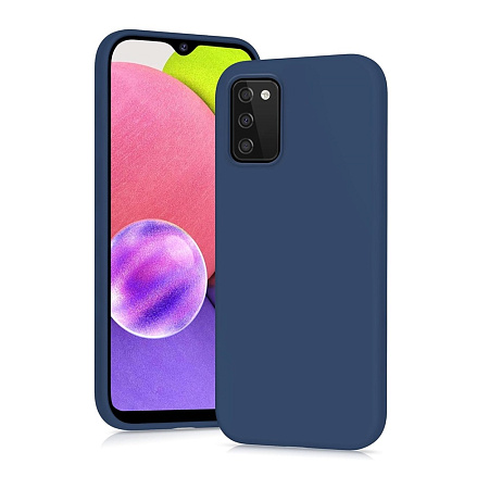 Helmet Case Liquid Silicone Samsung A03s, Blue