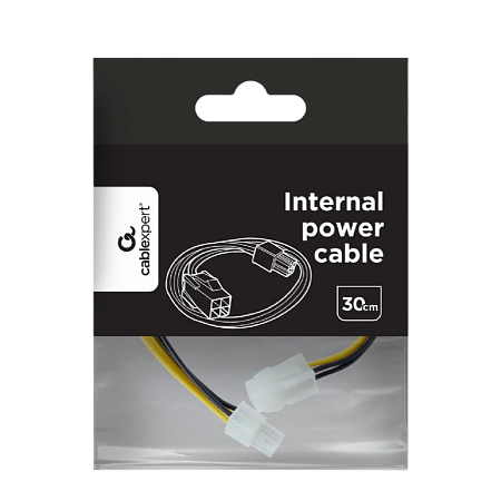 Cable, CC-PSU-7 ATX 4-pin internal power supply extension cable, 0.3 m, Cablexpert