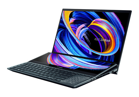 Ноутбук 15,6" ASUS Zenbook Pro Duo 15 OLED UX582HM, Celestial Blue, Intel Core i7-11800H, 16Гб/1024Гб, Windows 11 Pro