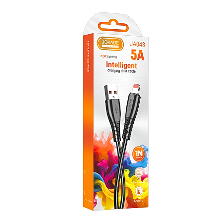 Jokade Cable USB-A to Lightning 5A 1M JA043, Black