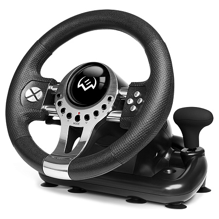 Wheel  SVEN GC-W700, 10", 180 degree, Pedals, Tiptronic, 2-axis, 12 buttons, Vibration feedback, USB