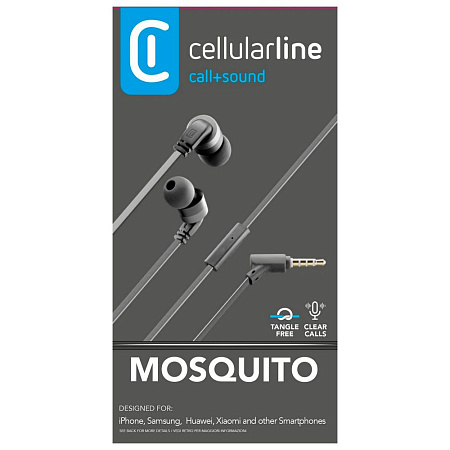 Cellular Audiopro Mosquito Stereo Earph.Mic, Black
