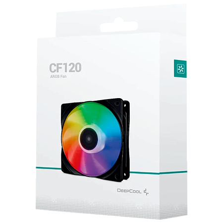 PC Case Fan Deepcool CF120, 120x120x25mm, 17.8-27dB, 56.5CFM, 500-1500RPM, Hydro Bearing, RGB LED
