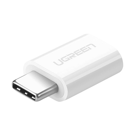 UGREEN Adapter Female Micro USB 2.0 to Male USB-C 2.0 | US157, White