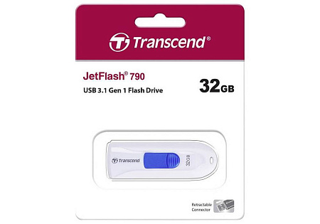 USB Flash накопитель Transcend JetFlash 790, 32Гб, Белый