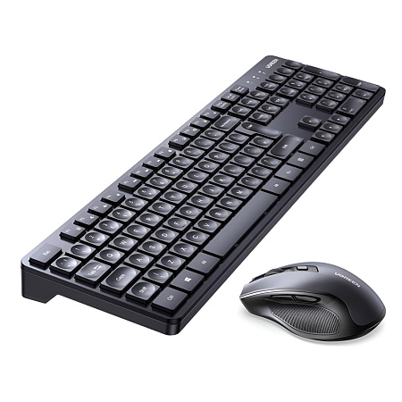 UGREEN Wireless Combo Keyboard and Mouse Ergonomic US MK006, Black