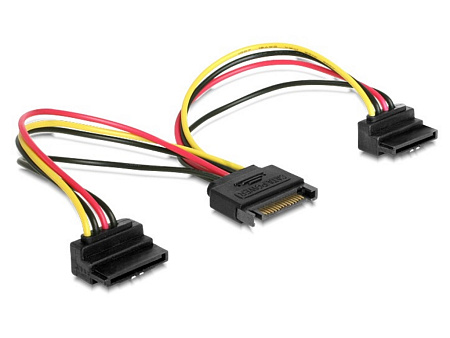 Cable SATA power splitter cable, 0.15 m,Cablexpert CC-SATAM2F-01,usb ,micro ,iphone, 3.5, tupe-c, тюльпаны