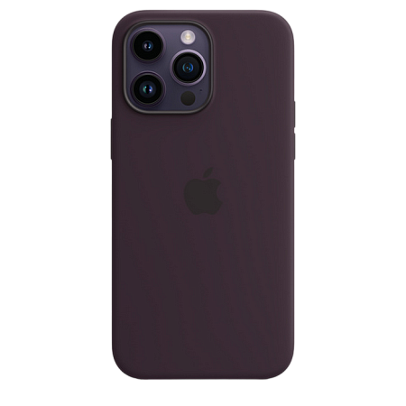 Чехол Apple iPhone 14 Pro Max Silicone Case with MagSafe, Чёрно-фиолетовый