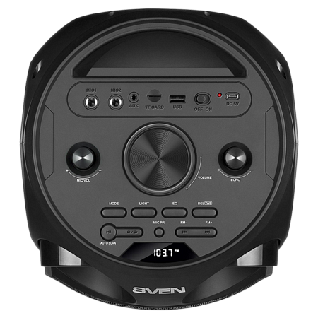 Partybox SVEN "PS-750" 80w, Black, Bluetooth, TWS, Bluetooth, FM, USB, microSD, 2x4400mA*h