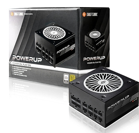 Power Supply ATX 850W Chieftec PowerUP GPX-850FC, 80+ Gold, 120mm, Active PFC, Full Bridge LLC + DC/