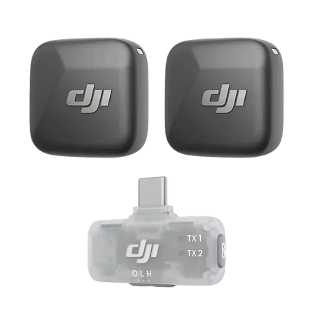 Портативный записывающий микрофон DJI Mic Mini (2TX + 1 Mobile RX), Беспроводной, Черный