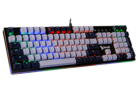Gaming Keyboard Bloody B828N, Mechanical, Optical Tackile SW, Fn keys, Aluminum, Spill-resistant, Ne