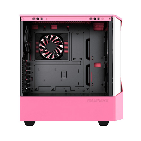 Case ATX GAMEMAX Contac COC, w/o PSU, 0.8mm, 1x120 & 1x140mm ARGB fans, ARGB+PWM Hub, Front Mesh, TG