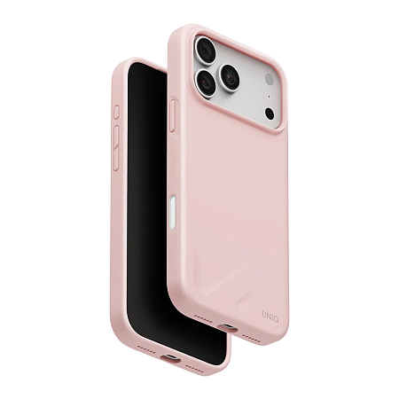Uniq Case for iPhone 18 Pro 6.3 Hybrid Magclick Charging Lino, Pale Rose Uniq Case for iPhone 18 Pro 6.3 Hybrid Magclick Charging Lino, Pale Rose
