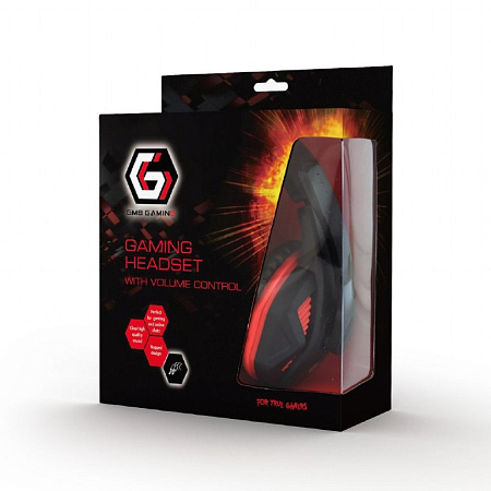  Gaming Headset GMB GHS-03, 40mm driver, 20-20000Hz, 32 Ohm, 95 db, 0.250g, 3.5mm, Black/Red