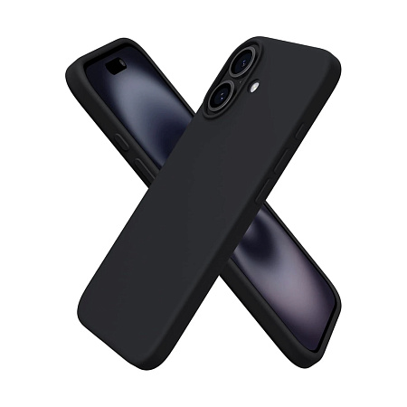 WOO Case Liquid Silicone iPhone 16, Black