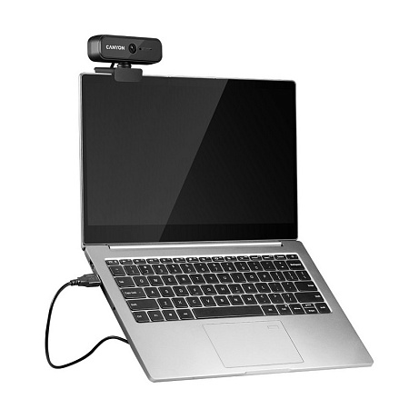PC Camera Canyon C2, 720p/1080p (by software), Sensor 1 MP, FoV 46°, Microphone, Shutter, Black PC Camera Canyon C2, 720p/1080p (by software), Sensor 1 MP, FoV 46°, Microphone, Shutter, Black