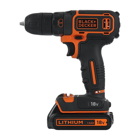 Drill/Driver Black+Decker (BDCDC18B-QW) 18V Li-Ion 2x1.5 Ah, LED, 0-650 rpm, 30 Nm
