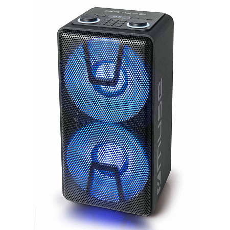 Party Box MUSE M-1920 DJ Portable 300W with CD player, White LED, Wired Microphone, Bluetooth, NFC auto pairing, 2xMIC Jacks, Aux RCA jack, Aux 3.5mm 