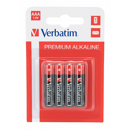 Verbatim Batteries AAA Alkaline 4 pcs Blister Verbatim Batteries AAA Alkaline 4 pcs Blister