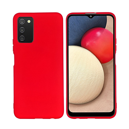 Helmet Case Liquid Silicone Samsung A03s, Red Helmet Case Liquid Silicone Samsung A03s, Red