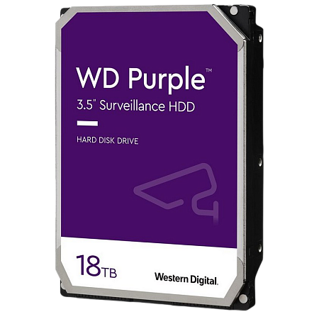 3.5" HDD 18.0TB-SATA-512MB Western Digital  Purple Surveillance (WD180PURZ)