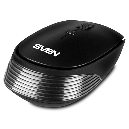 Wireless Mouse SVEN RX-210W, 800-1400 dpi, 4 buttons, Ambidextrous, on/off switch, 50g., 1xAA, 2.4Gh