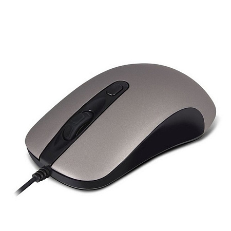Mouse SVEN RX-515S, 800-1600 dpi, 4 buttons, Ambidextrous, Silent, 129g., 1.5m, USB, Gray