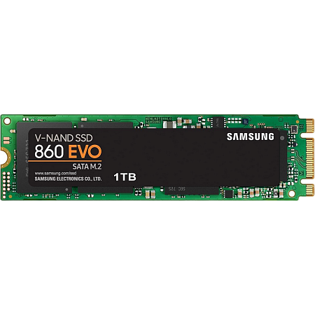 .M.2 SATA SSD 1.0TB Samsung 860 EVO "MZ-N6E1T0BW" [R/W:550/520MB/s, 97 IOPS, MJX, V-NAND 3bit MLC]