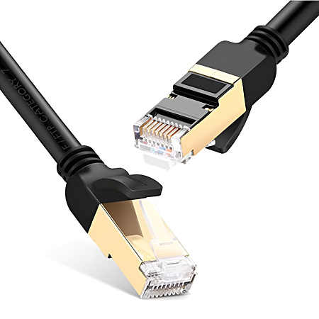 UGREEN Cat7 F/FTP Ethernet Cable, 10Gbps, 5m, Black