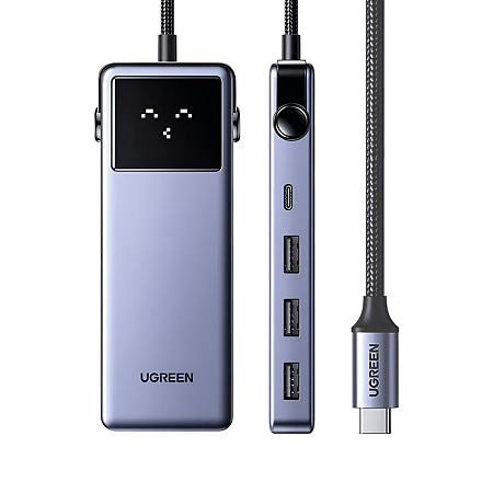 UGREEN HUB 7in1 Type-C to 1*HDMI 4K@60Hz + 2*USB-A 3.0 + 1*USB-A 2.0 + 1*USB-C + LAN 100W PD | CM888, Space Gray