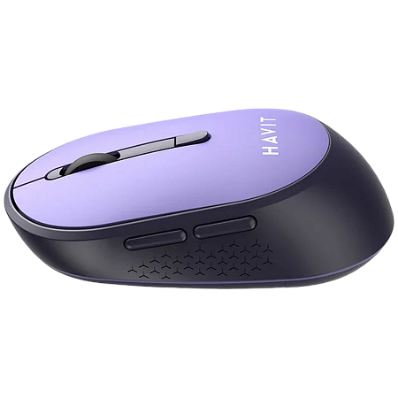 Wireless Mouse Havit MS78GT, 1200-3200dpi, 6 buttons, Ambidextrous, 1xAA, 2.4Ghz, Purple