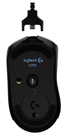 Gaming Wireless Mouse Logitech G703, 25, 6k dpi, 6 buttons, 400IPS, 40G, 95g+10g, 1000Hz, 60h, Ergon