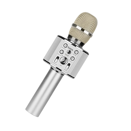 Karaoke Microphone HOCO "BK3" Silver, Wireless Karaoke Microphone HOCO "BK3" Silver, Wireless