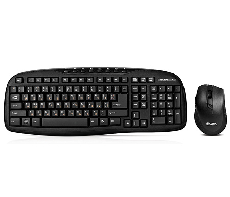 Клавиатура и мышь SVEN KB-C3600W, Беспроводное, Чёрный