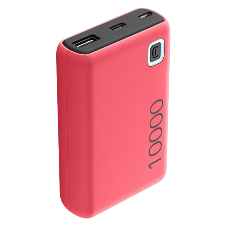 Портативное зарядное устройство Cellularline Essence 10000, 10000мА·ч, Розовый